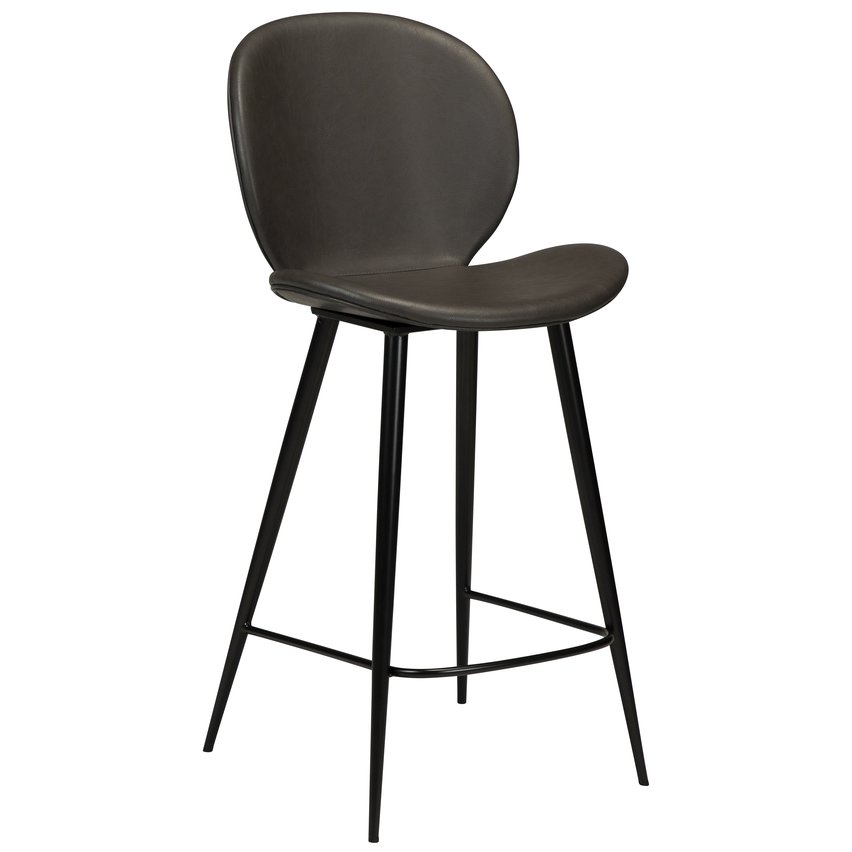 Cloud Counter Stool Grey Leather