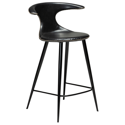 Flair Counter Stool Vintage Black Leather