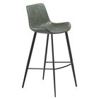Hype Bar Stool Green Leather