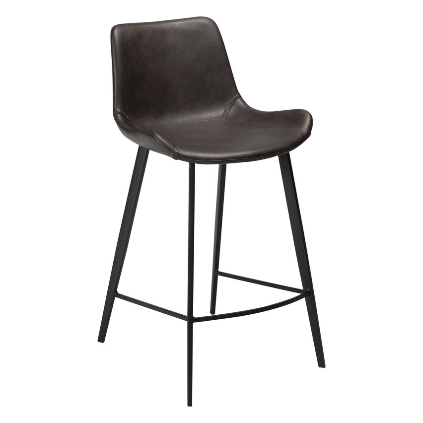 Hype Counter Stool Grey Leather