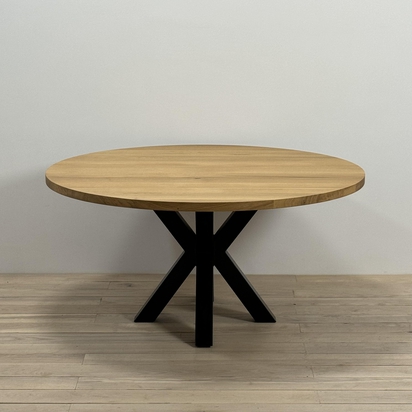 Clyde Solid Wood Natural Oak Round Table