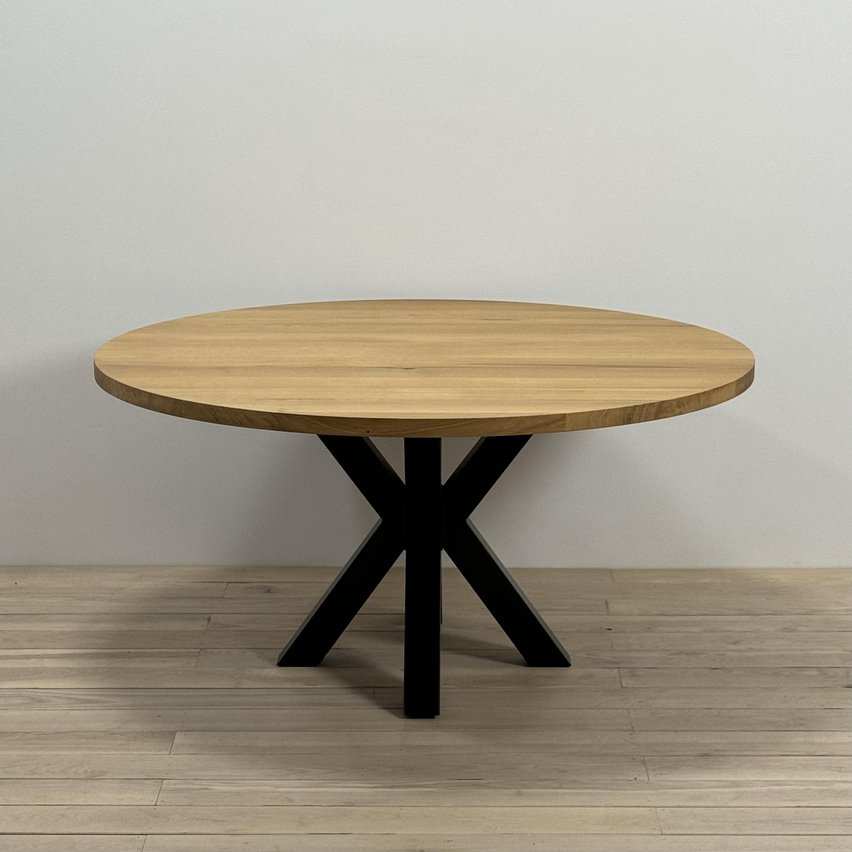 Clyde Solid Wood Natural Oak Round Table