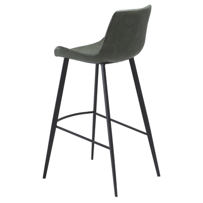 Hype Bar Stool Green Leather