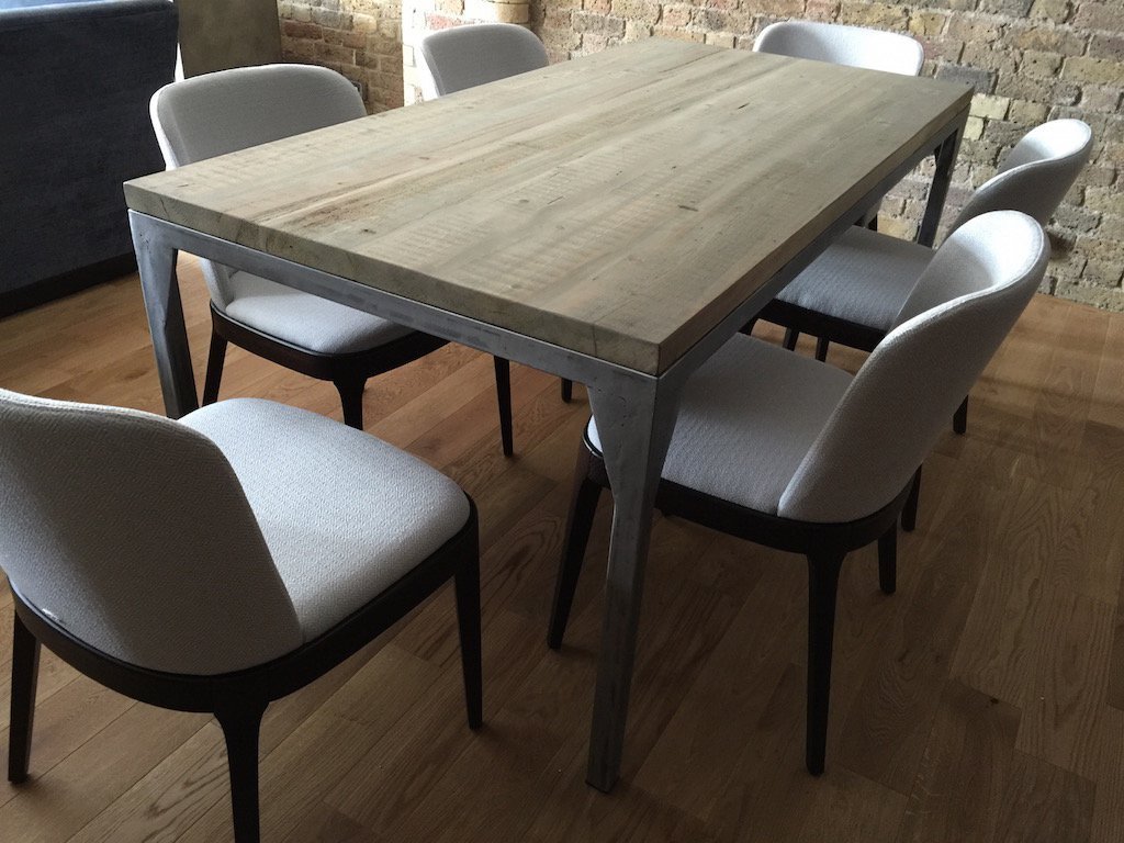 Contemporary Industrial Dining Table | cosywood.co.uk