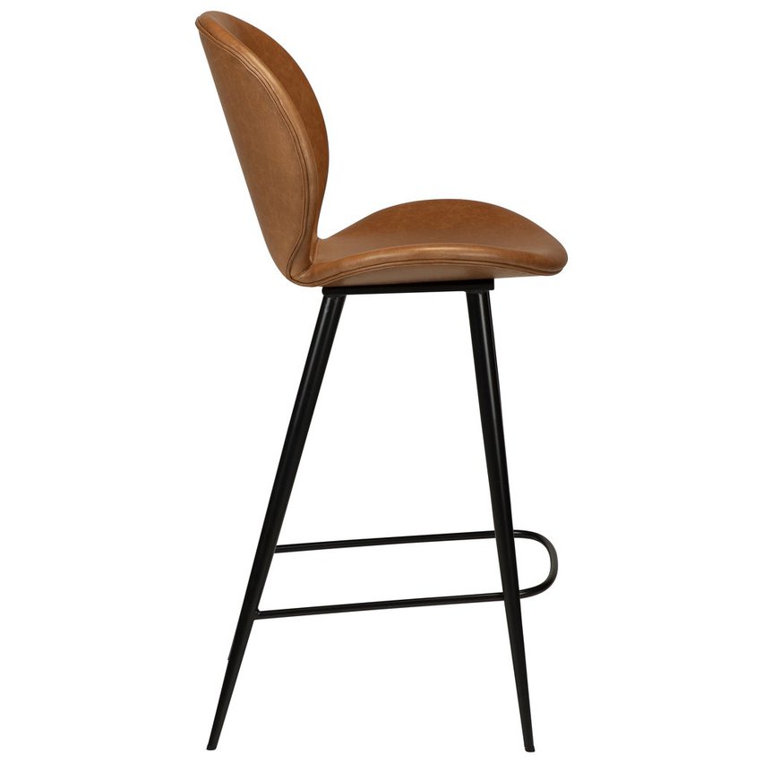 Cloud Counter Stool Light Brown Leather