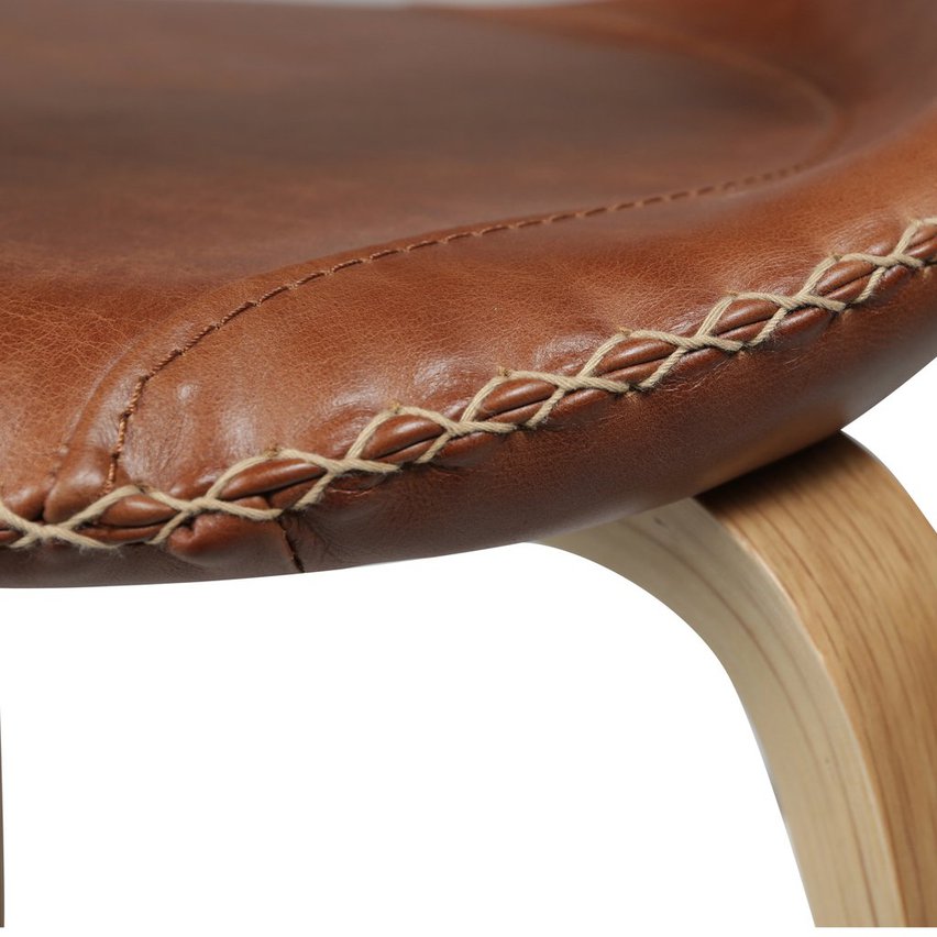 Flair Light Brown Leather Wood