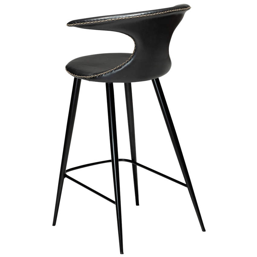 Flair Counter Stool Vintage Black Leather